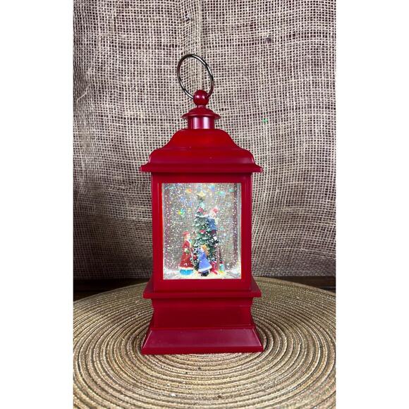 Other - Christmas Water Glittering Snow Globe Lantern, Battery Powered New in Box